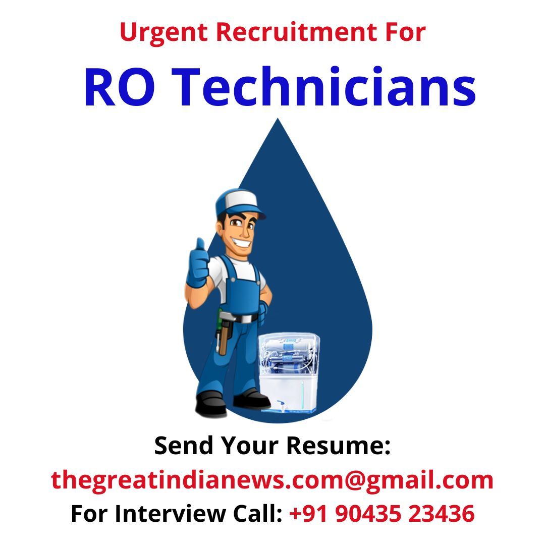 Urgent recruitment For RO Technicians