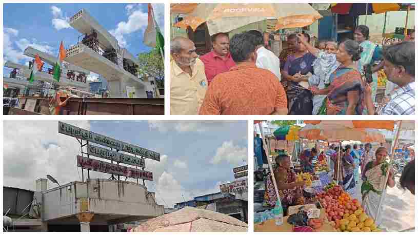 பூந்தமல்லி பேருந்து நிலையத்தில் பழ வியாபாரம் செய்து வரும் வியாபாரிகளின் கடையை அகற்றுவதை அடுத்து உரிய இழப்பீடு வழங்க கோரிக்கை