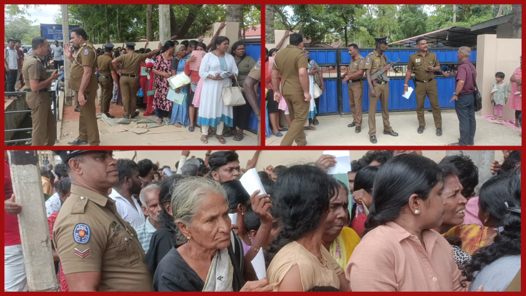 வவுனியா குடிவரவு குடியகல்வுத் திணைக்களம் முன்பாக ஐந்து நாட்களாக தெருவில் நிற்கும் மக்களால் குழப்பநிலை - பொலிஸார் குவிப்பு