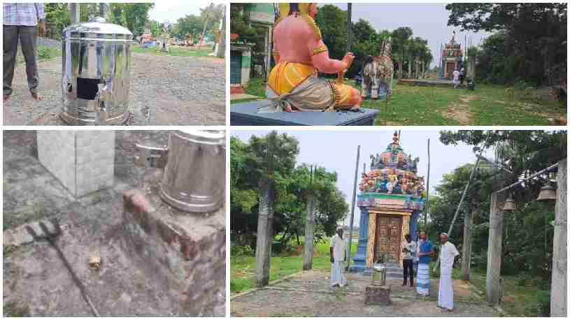 புவனகிரி அருகே கோவில் உண்டியல் உடைப்பு, பணம் கொள்ளை.