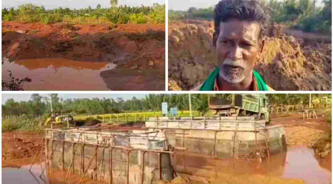 கந்தர்வகோட்டை அருகே பாலம் அமைக்கும் பணியில் அலட்சியம் காட்டும் ஒப்பந்ததாரர்.