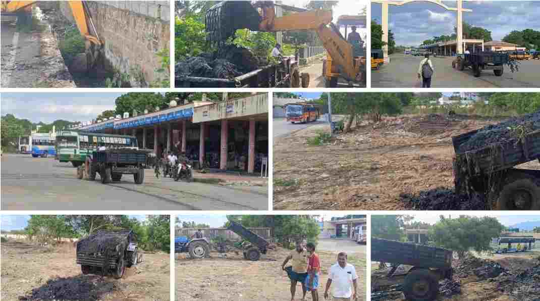 ராஜபாளையம் புதிய பேருந்து நிலையத்தில் சாக்கடை கழிவுகளை கொட்டி நகராட்சி நிர்வாகம் குப்பை மேடாக மாற்றி வருவது ஏன் ?