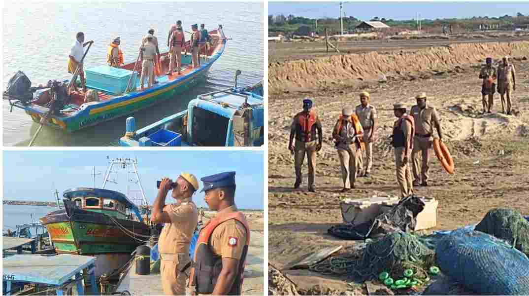 வேதாரண்யத்தில் தீவிரவாதிகள் ஊடுருவலை தடுக்க சாகர்கவஜ் பாதுகாப்பு ஒத்திகை.