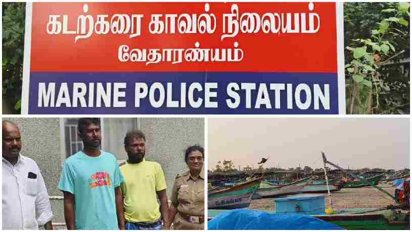 படகு பழுதாகி நடுக்கடலில் உயிருக்கு போராடிய இலங்கை மீனவர்கள்.